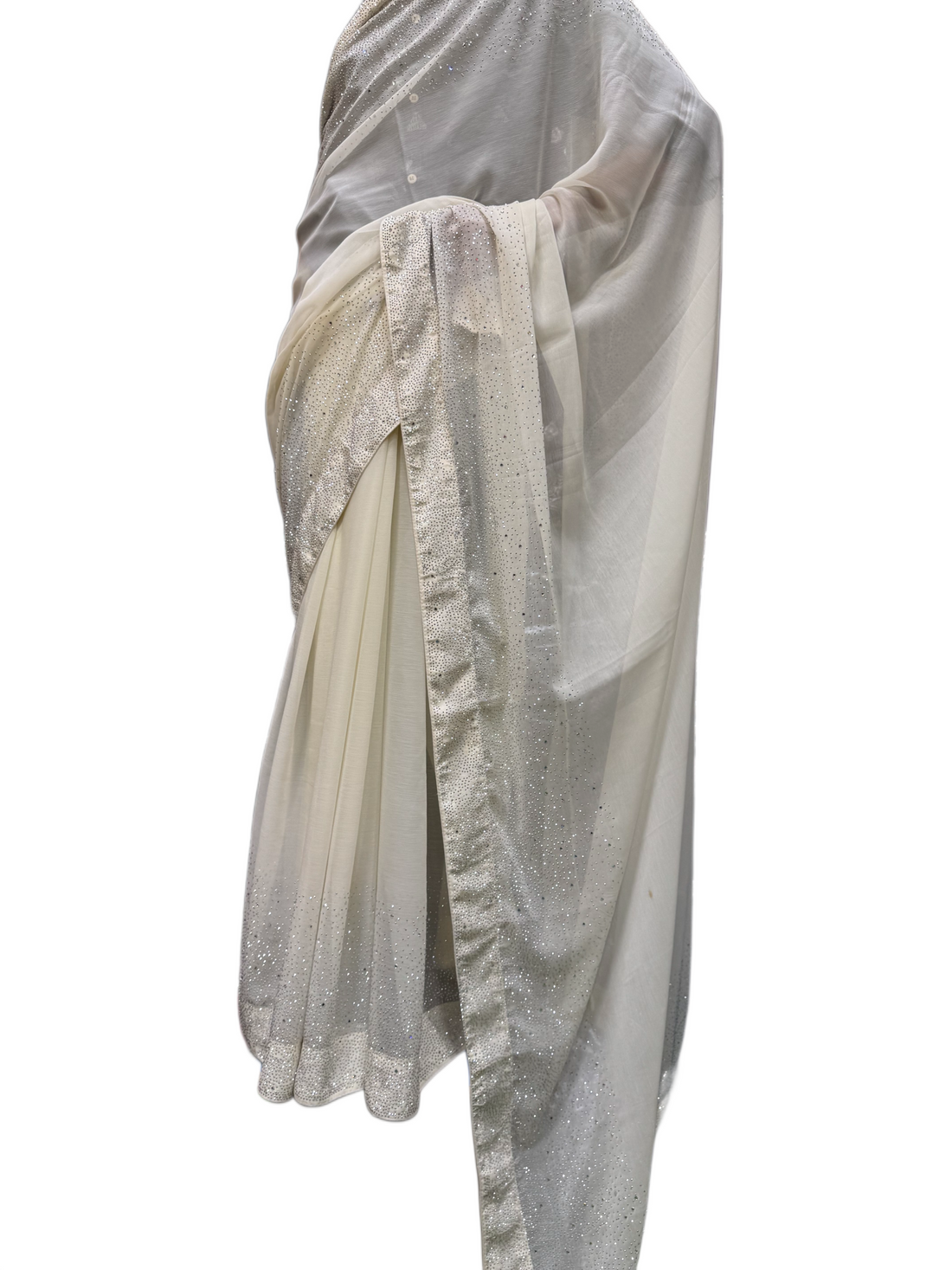 Choksi Border Chiffon Rhinestone Saree